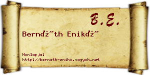 Bernáth Enikő névjegykártya