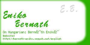 eniko bernath business card